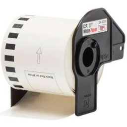Q-Nomic DK-22251 Cinta continua negro/rojo sobre blanco Papel Multipropósito 62mmx15,24M