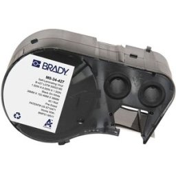 Brady M5-34-427 etiquetas de vinilo laminado negro sobre blanco 38,10 mm x 152,40 mm