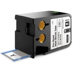 Dymo XTL 1868718 cinta termorretráctil negro sobre blanco 12x34mm