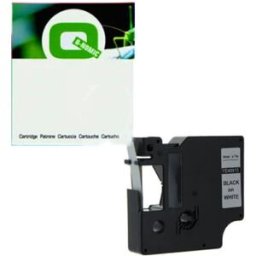 Q-Nomic 40913 (S0720680) cinta plástica negro sobre blanco 9mm