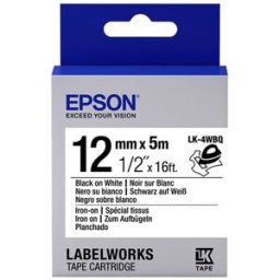 Epson LK-4WBQ Cinta negro sobre blanco 12mm (C53S654024)