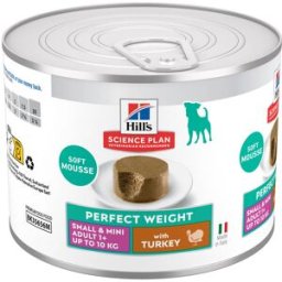 Hill's Science Plan Perfect Weight Adult Small & Mini Pavo Perros Latas 12 x 200 gr