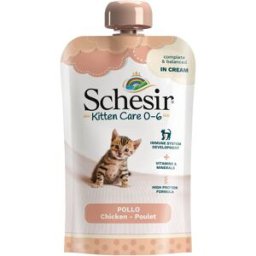 Schesir Kitten Pollo en Crema Sobre para Gatitos 10 x 150 gr