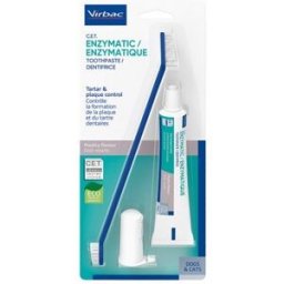 Virbac Kit Cepillo + Pasta Dentífrica Enzimática para Perros y Gatos