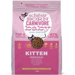 Schesir Born Carnivore Baby Kitten Pollo con Huevo para Gatitos 1,25 kg