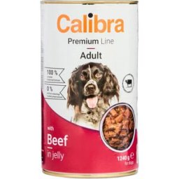 Calibra Premium Line Adult Vacuno en Gelatina Lata para Perros 12 x 1.24 kg