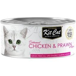 Kit Cat Gato Pollo y Gambas en Gelatina Latas 12 x 80 gr