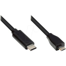 GOOD CONNECTIONS GC M0125 - Cable USB 2.0, conector C < conector micro B, CU, negro, 5 m