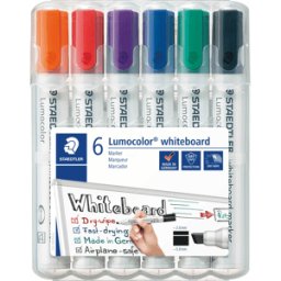 STAEDTLER 351BP6 - Marcadores de pizarra blanca, 2 - 5 mm, 6 colores