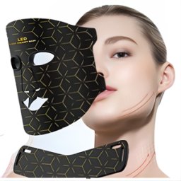 Máscara Facial y Cuello de Fotobiomodulación: Terapia LED Luz Roja e Infrarroja para Rejuvenecimiento