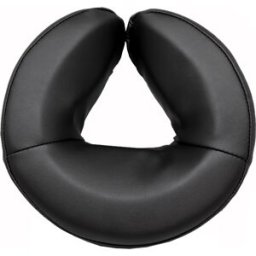 Cojín facial Glaz de alta calidad: Con tapizado PU en negro y medidas 29 x 29 x 8 cm