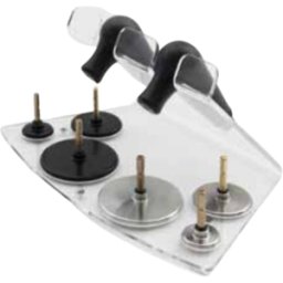 Soporte de plexiglás para accesorios de DiaCaRe 5000 y Tecar Beauty 6000 de Globus