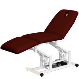 Camilla eléctrica de tres cuerpos Kinefis Quality: con estructura de acero soldado, agujero y tapón facial, sin ruedas y respaldo reclinable