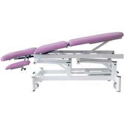 Camilla eléctrica de tres cuerpos Kinefis Quality multifuncional: con estructura de acero soldado, agujero facial, ruedas escamoteables y brazos regulables