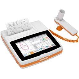 Espirómetro portátil Spirolab New: con oximetría opcional y pantalla de alta definición, Bluetooth y 60 turbinas desechables