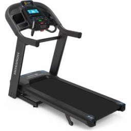 Cinta de correr plegable Horizon Fitness 7.4at: controles velocidad e inclinación QuickDial, transmisión de frecuencia cardiaca y Bluetooth
