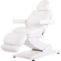 Sillón eléctrico de estética Gir: cuatro motores, función Antigravity, seis memorias y tapizado PU blanco