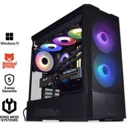 King Mod Systems Ordenador King Mod Gamer-PC Ryzen 7 9800X3D 32GB DDR5 2TB RTX 5070 Ti WiFi W11