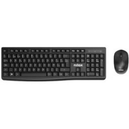 Nilox NXKMWE012 teclado Ratón incluido Oficina RF inalámbrico Español Negro