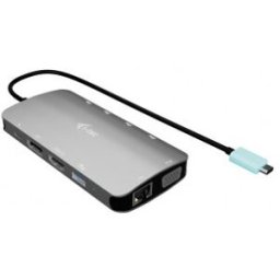 i-tec USB-C Metal Nano 3x Display (DP, HDMI and VGA) Docking Station + Power Delivery 100 W