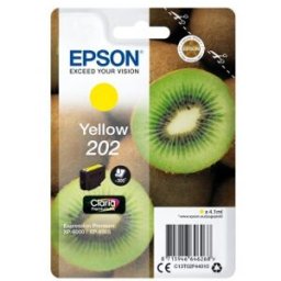 202, Epson, Amarillo, Expression Premium XP-6000, XP-6005, 4,1 ml, 300 páginas, Ampolla