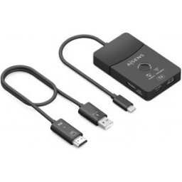Aisens ASWL-H2KDC30M05-BK - Docking Station USB-C - Inalámbrico/Alámbrico - 4K 60Hz/1080P 60Hz - PD