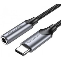 Vention Adaptador Audio BGMHA/ Jack 3.5 Hembra - USB Tipo-C Macho/ 10cm/ Gris
