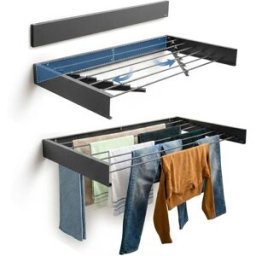 Foxydry Hide 121 cm – Tendedero Retráctil de Pared, Disponible en Antracita HIDE-120