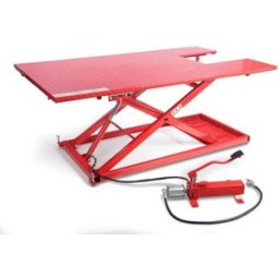 HBM mesa elevadora de motos para quad y trike 200 x 120 cm, roja