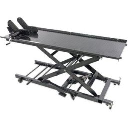 HBM mesa elevadora para motos 182,5 x 63 cm, negro