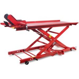 HBM mesa elevadora para motos 182,5 x 63 cm, roja
