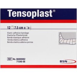Tensoplast 7,5 cm x 4,5 metros: Venda elástica adhesiva (Caja de 12 unidades)