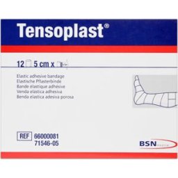 Tensoplast 5 cm x 4,5 metros: Venda elástica adhesiva (Caja de 12 unidades)