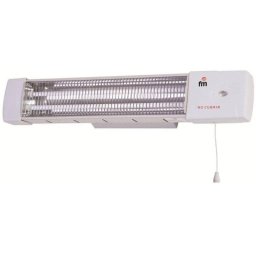 FM Calefacción 1502-C Calefactor Eléctrico de Cuarzo 1200W Blanco Montaje en Pared
