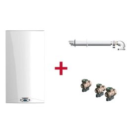 Ariston HS Premium 24 Caldera de Condensación 24kW A + Kit 3 Grifos + Kit Salida de Humos