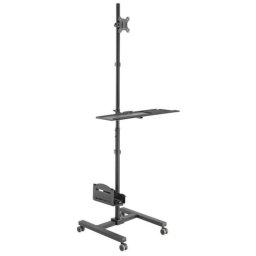 Equip 650171 Soporte Monitor de Suelo con Ruedas Workstation 1 Pantalla 17"-32" 8KG Negro