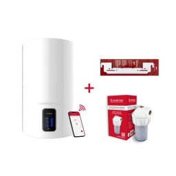 Termo eléctrico Ariston Lydos Wifi 80L 1500W vertical conectividad WiFi kit antical soporte