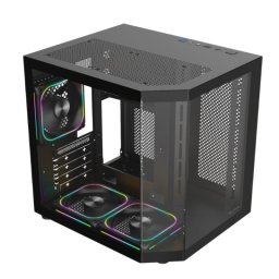 Caja ProGaming Alma Negra Cube Tower Micro-ATX/Mini-ITX con 3 ventiladores ARGB