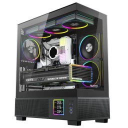 Caja PC ProGaming Kian V2 Negro con 6 Ventiladores ARGB y Display Digital