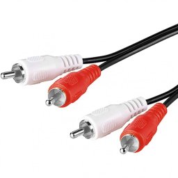 Goobay Cable de Audio 2xRCA Macho/Macho 1.5m Negro