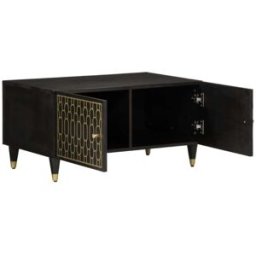 Prolenta Premium Mesa de centro negra 80 x 50 x 40 cm