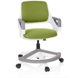 hjh OFFICE Silla giratoria para niños tela verde oliva