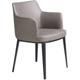 Angel Cerda Silla comedor tela y patas acero negro