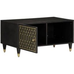 Prolenta Premium Mesa de centro negra 80 x 50 x 40 cm