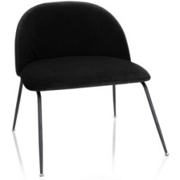 hjh OFFICE Silla de tela negro