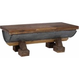 Prolenta Premium Mesa de centro greige marrón 90 x 50 x 35 cm