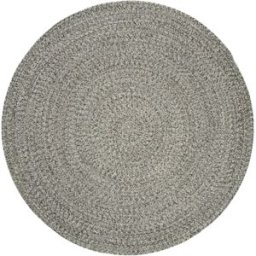 Safavieh Alfombra casa de campo rústica de algodón blanco/gris, 122 x 122 cm