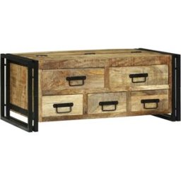 Prolenta Premium Mesa de centro café marrón 90 x 50 x 38 cm