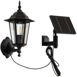 Lindby Lámpara solar exterior de aluminio negro