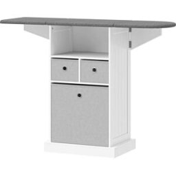 Homcom Mueble de plancha 121x37x89.5 cm blanco